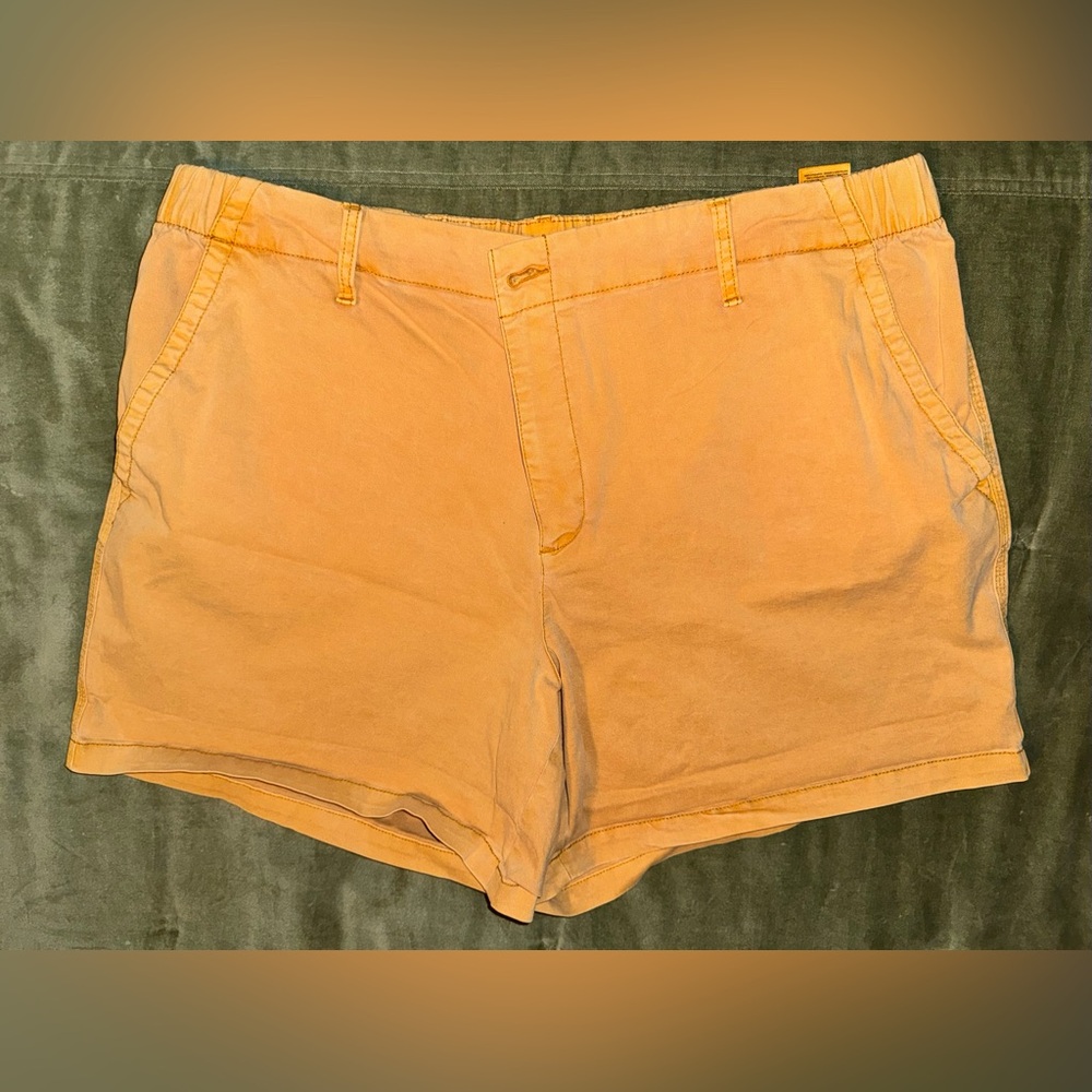EUC Old Navy Everyday Shorts Easy Chino Elastic Waist 3” Gold Khaki XL